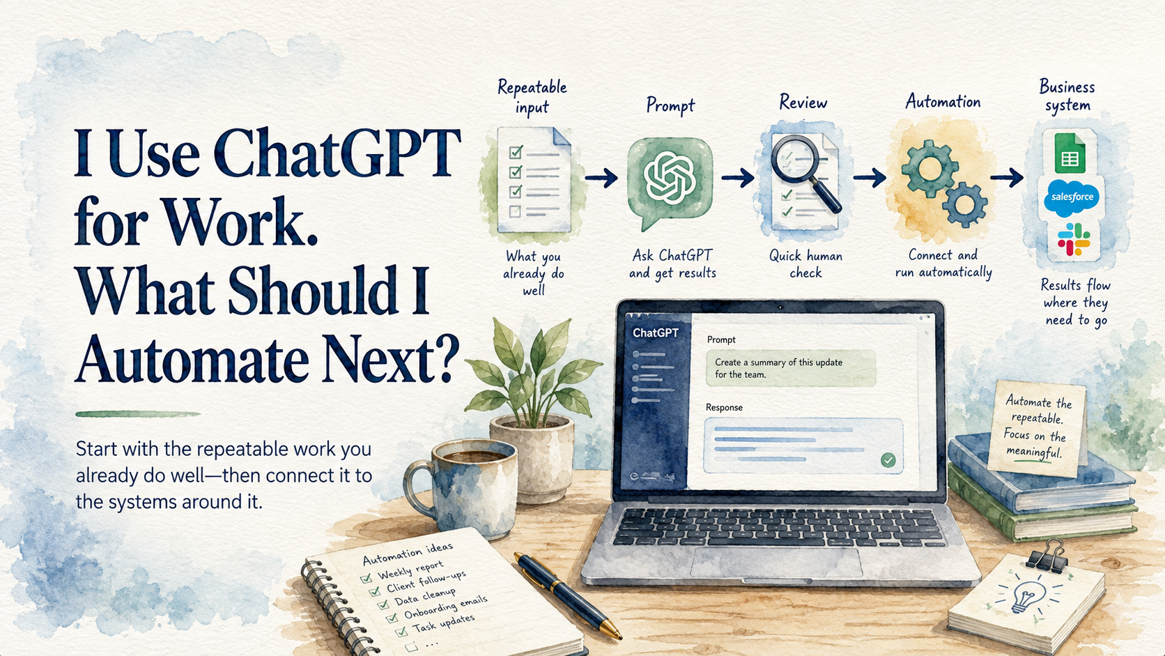 I Use ChatGPT for Work. What Should I Automate Next?
