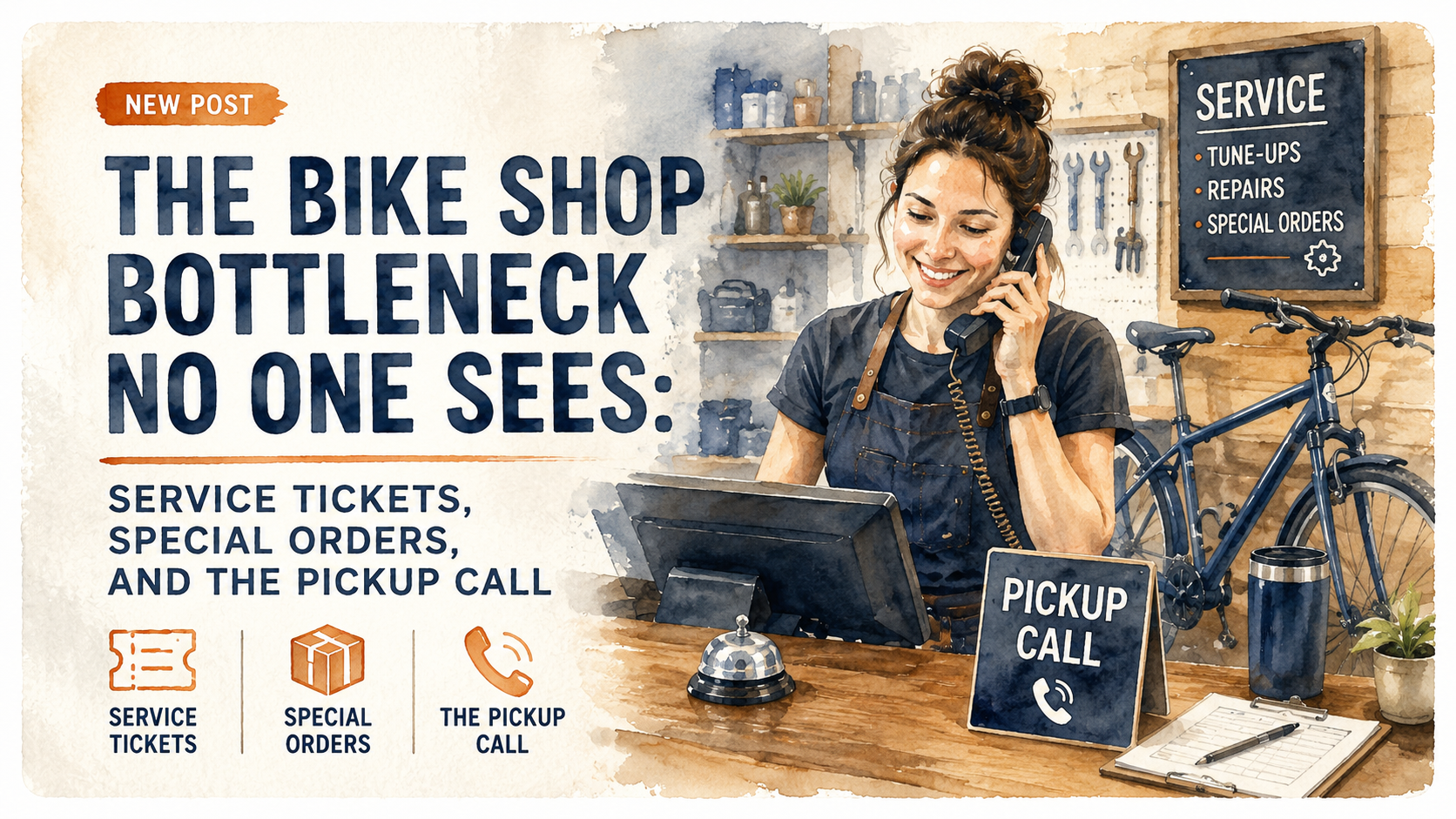 The Bike Shop Bottleneck No One Sees: Service Tickets, Special Orders, and the Pickup Call