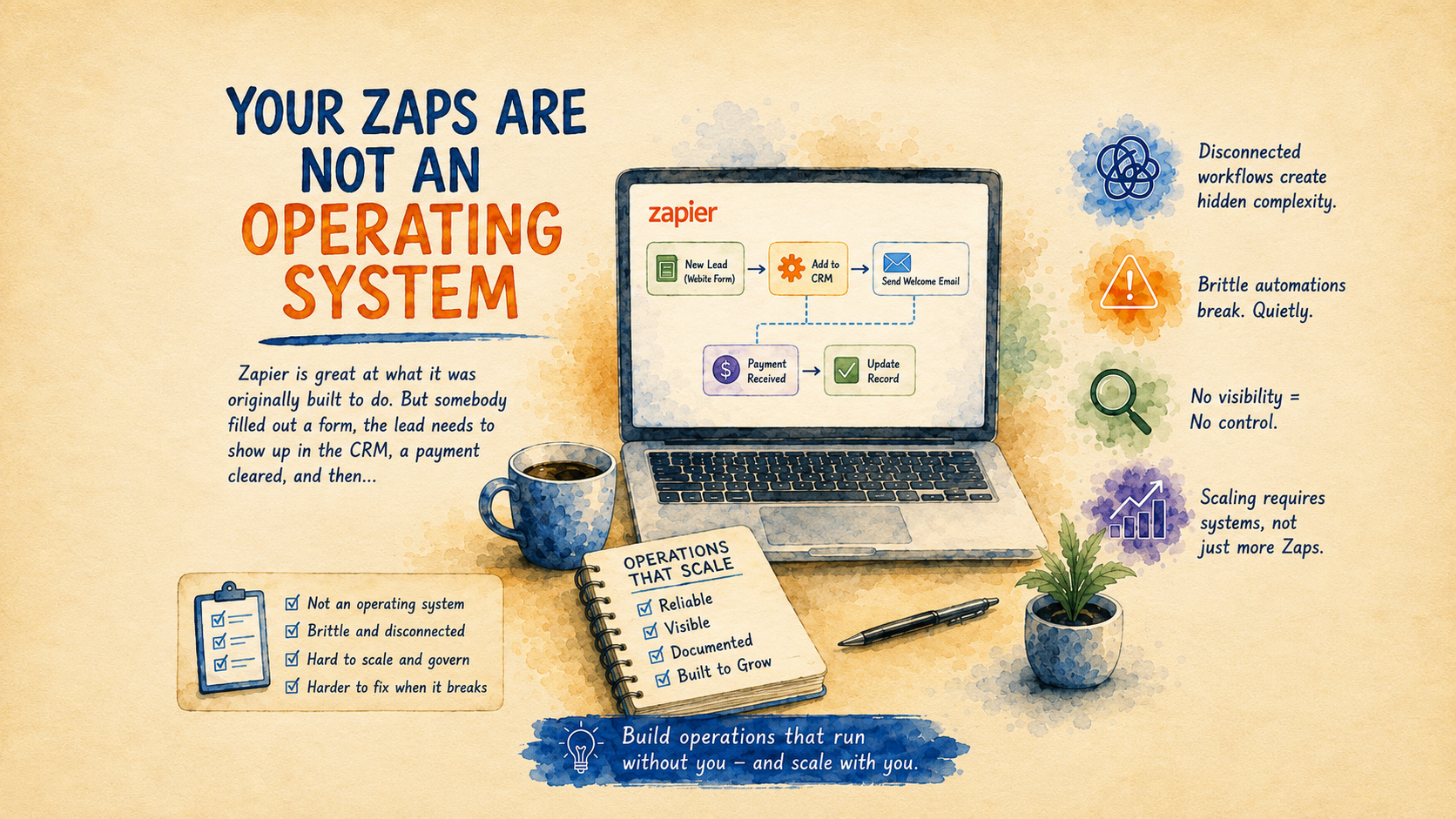 Your Zaps Are Not an Operating System